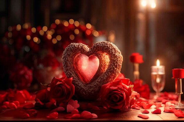 Amore valentine composizione colorata simbolismo e romanticismo dell'amore 14 febbraio San Valentino