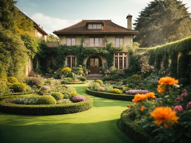 Ampio giardino di una casa