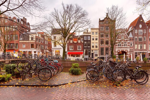 Amsterdam canal herengracht con case tipiche olandesi Olanda Paesi Bassi