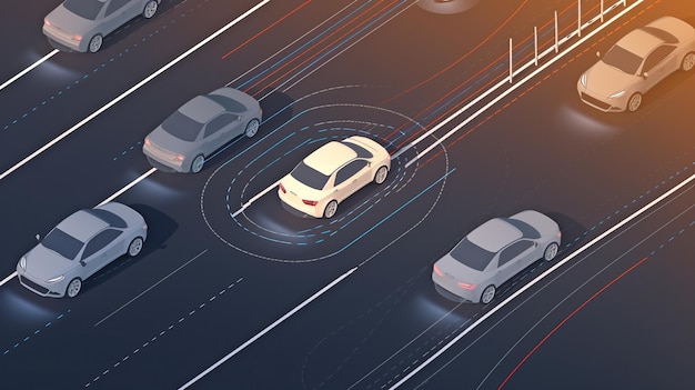 an autonomous automobile sensor system concept for the safety of driverless mode car control in the future generative ai