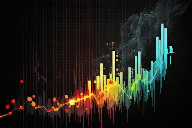Analisi dei dati delle variazioni di prezzo sul grafico del candelabro di investimento del mercato azionario