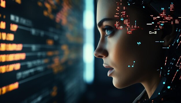 Analisi dei dati di automazione con robot e visualizzazione digitale per big data scientist