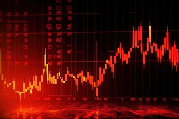 Analisi delle transazioni della mappa del mercato azionario finanza degli investimenti mercato azionario grafico finanziario o dei cambi grafico del mercato crisi perdite crescita reddito e profitti vincono la tendenza