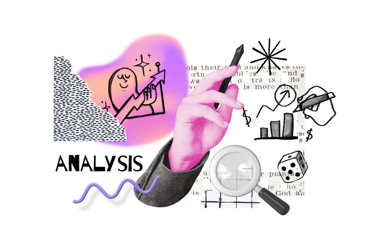 Foto analisi di parole png business doodle remix sfondo trasparente