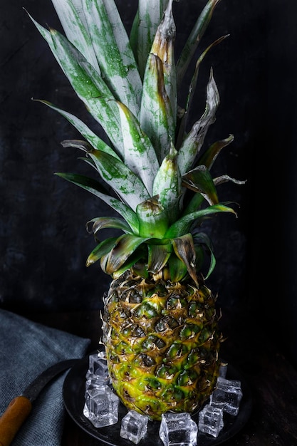 Ananas con luce del tramonto Frutta tropicale Cucina e cibo Fotografia