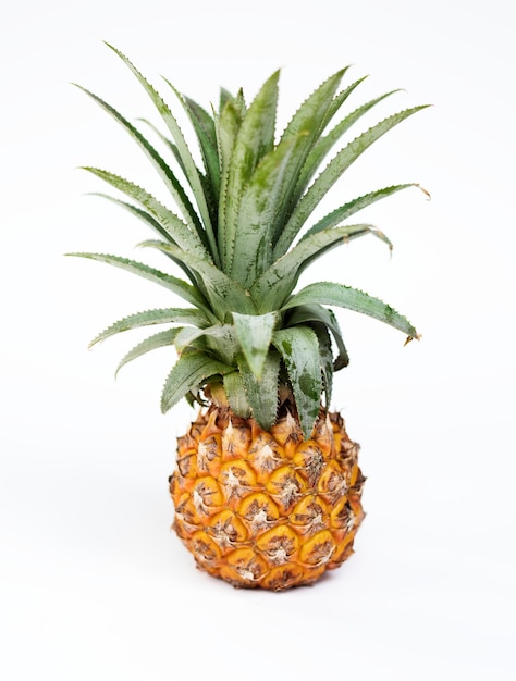 Ananas fresco isolato su bianco