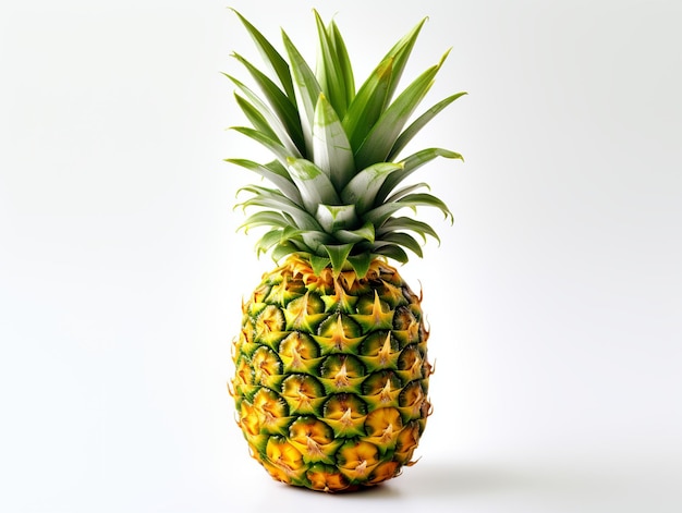 Ananas fresco isolato su sfondo bianco