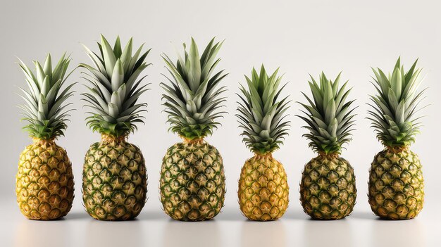 Ananas Frutta isolata su sfondo bianco