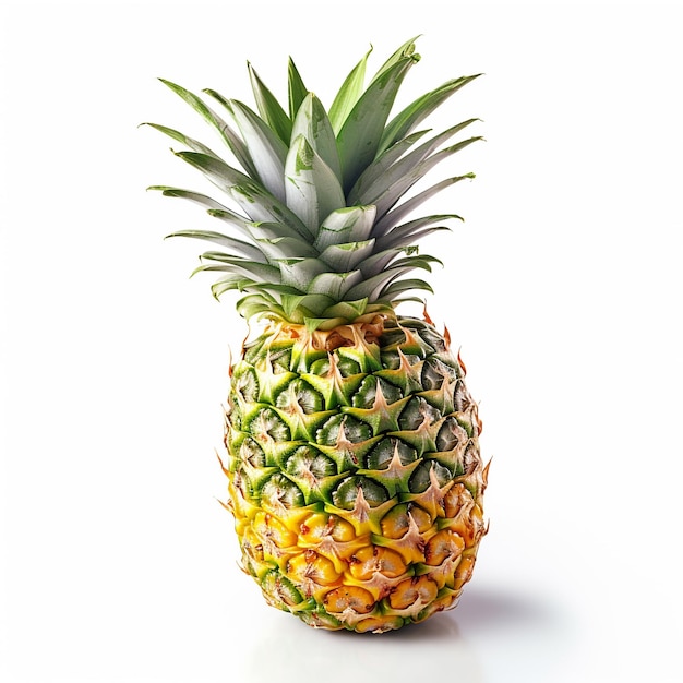 Ananas frutta su sfondo bianco