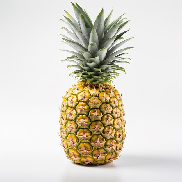 Ananas senza ombra su sfondo bianco