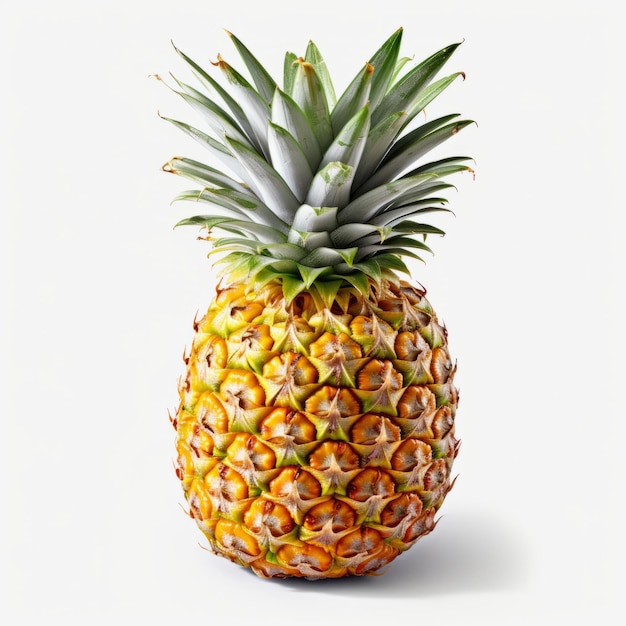Ananas su bianco Illustrazione AI GenerativexA