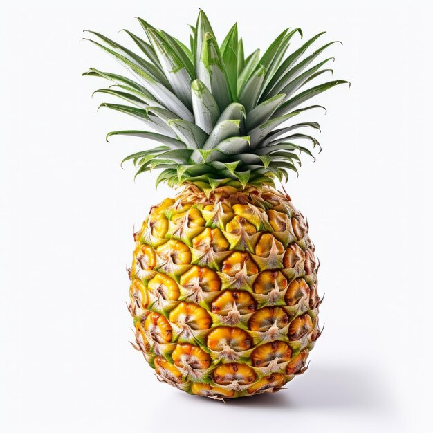 Ananas su bianco Illustrazione AI GenerativexA