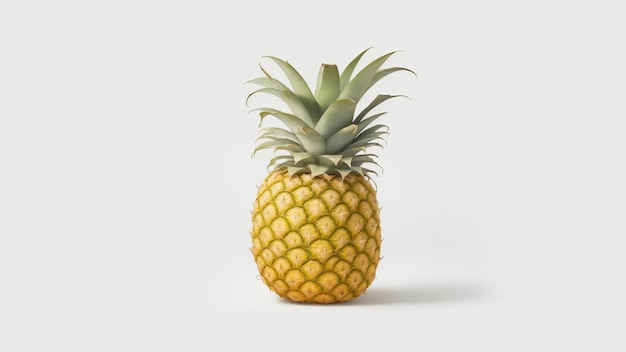 Ananas su sfondo bianco