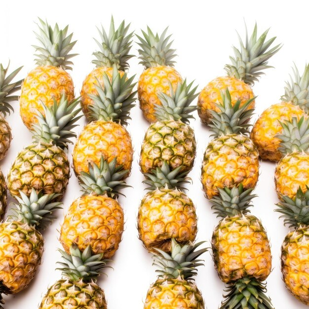 ananas su sfondo bianco