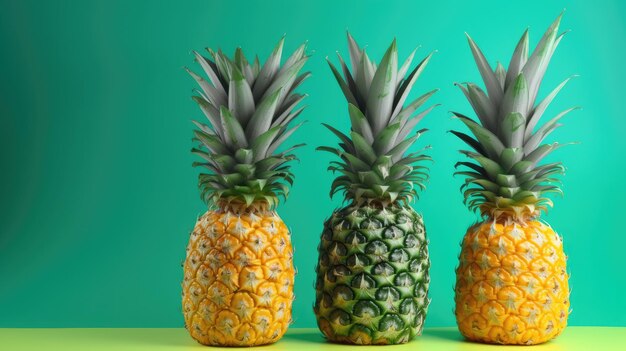 Ananas su sfondo minimo