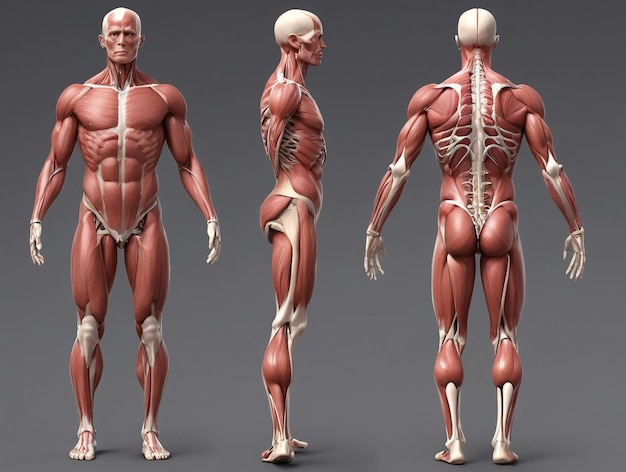 Anatomia 3D di un corpo umano