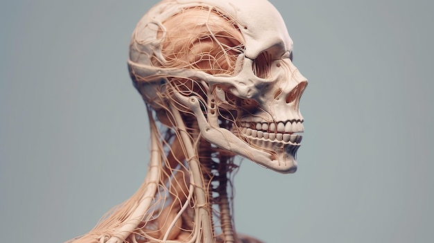 Anatomia del corpo umano 3d creata con l'intelligenza artificiale generativa