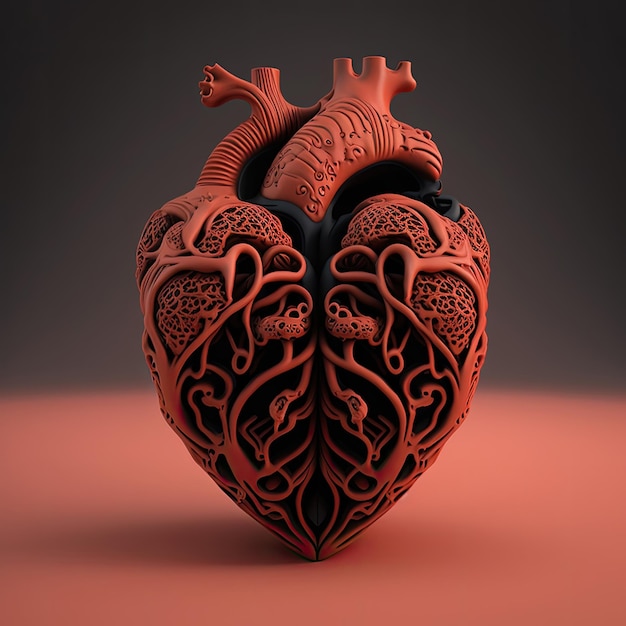 anatomia del cuore in terracotta