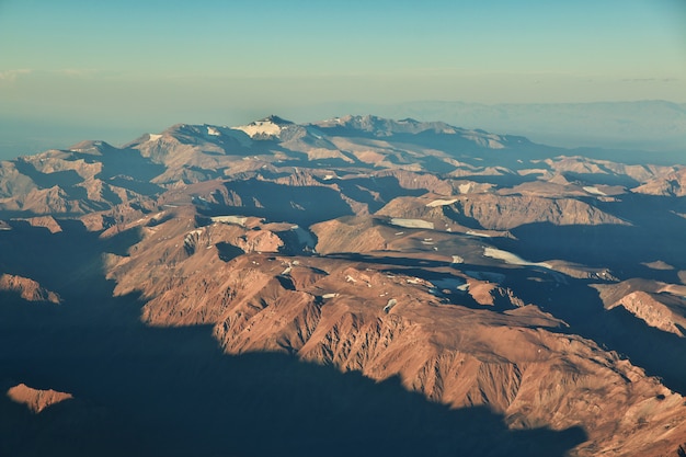 Ande, vista dall'aereo