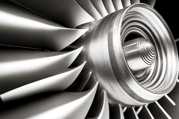 Anelli turbina dettaglio pale aereo e industria aeronautica