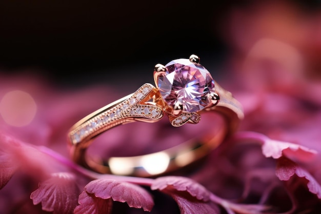 anello di fidanzamento con diamante e solitario incastonato in oro