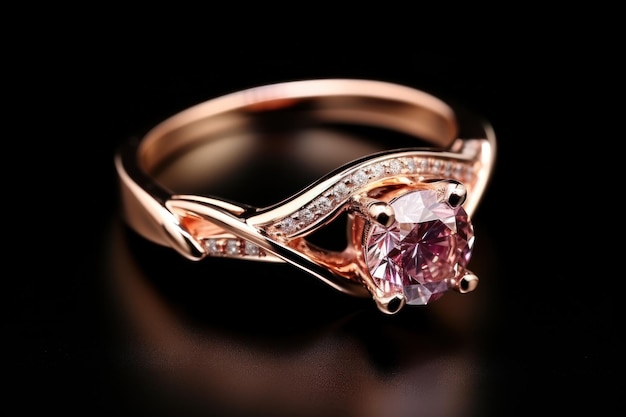 anello di fidanzamento con diamante e solitario incastonato in oro