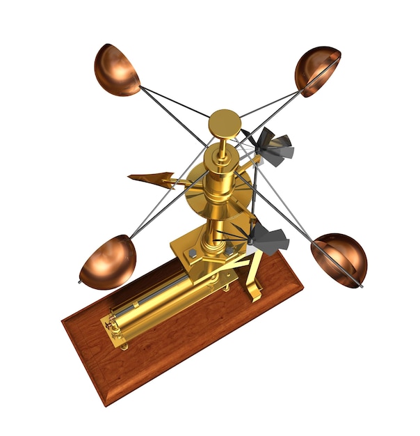 Anemometro Antico Su Sfondo Bianco