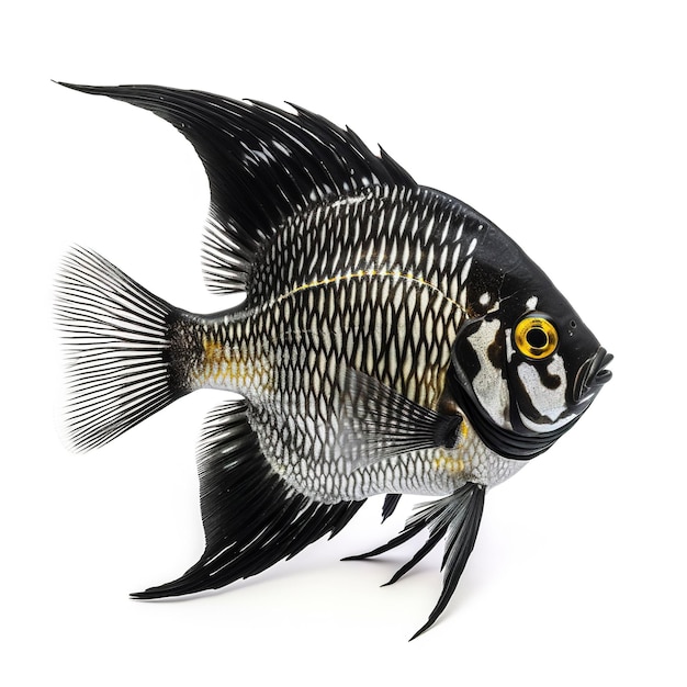 Angelfish isolato su sfondo bianco genera ai