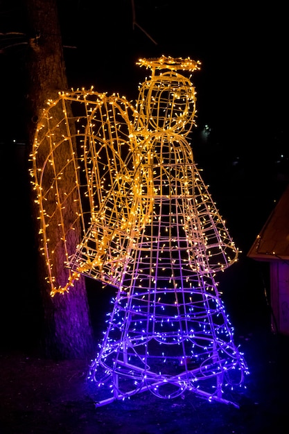 Angelo illuminato. Decorazioni natalizie nel parco cittadino