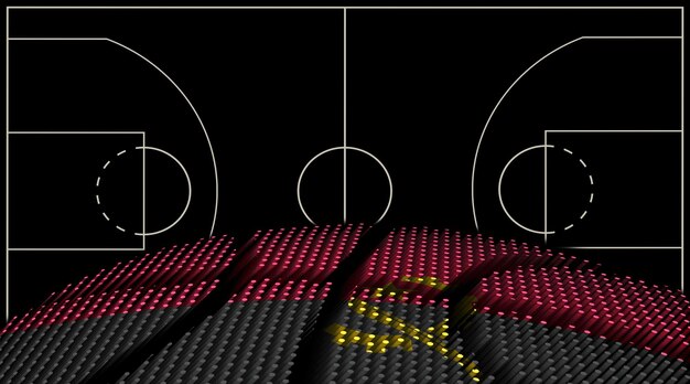 Angola Sfondo del campo da basket Palla da basket