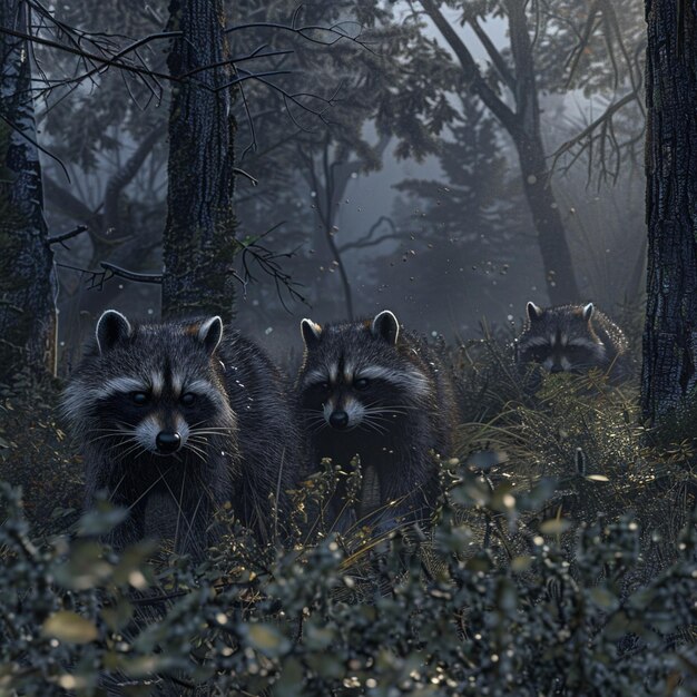 animale della foresta procione