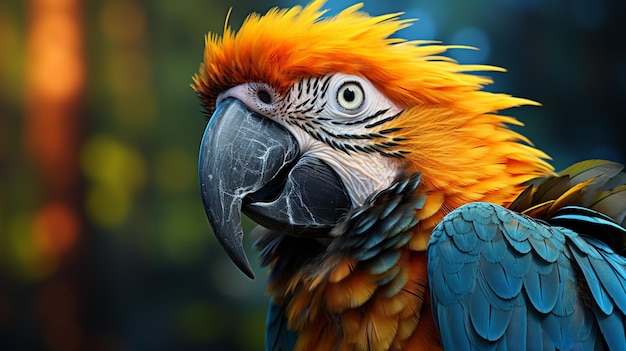 Animale doodle per il pappagallo macaw