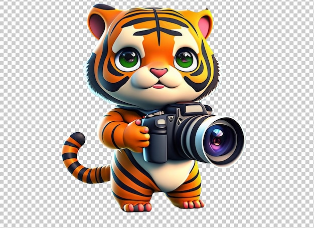 Animali 3D che tengono la telecamera