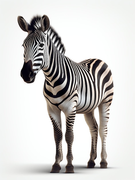 Animali 3D obiettivo realistico di zebra