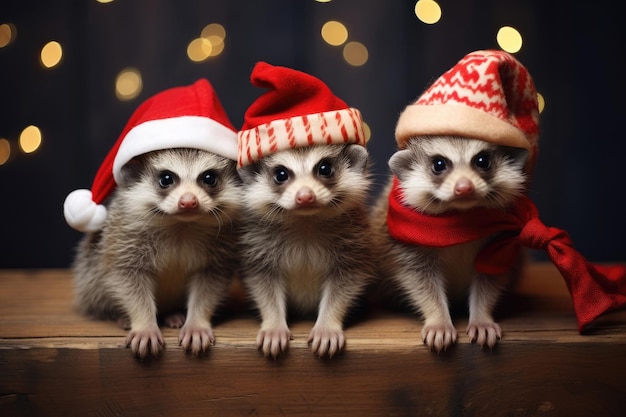 Animali divertenti di Natale