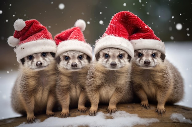 Animali divertenti di Natale