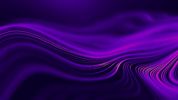 Animazione dell'onda viola astratta dell'onda Seamless loop 4 k sfondo tecnologia viola