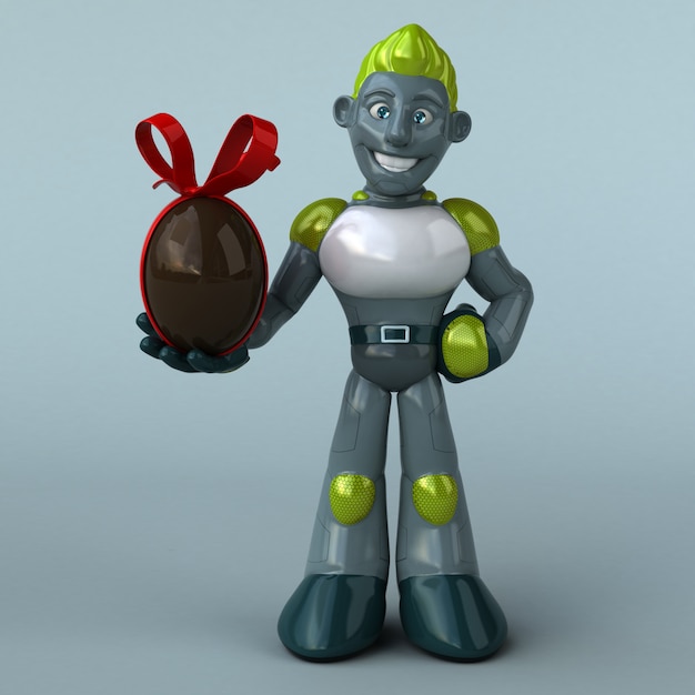 Animazione di robot verde