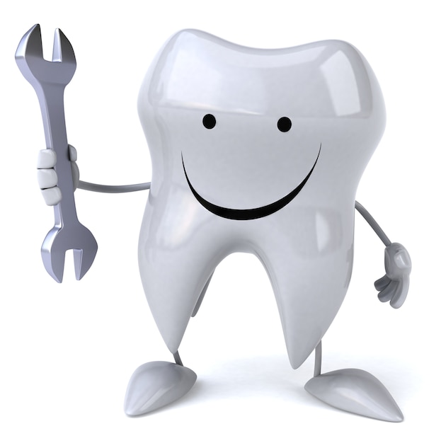 Animazione divertente del dente