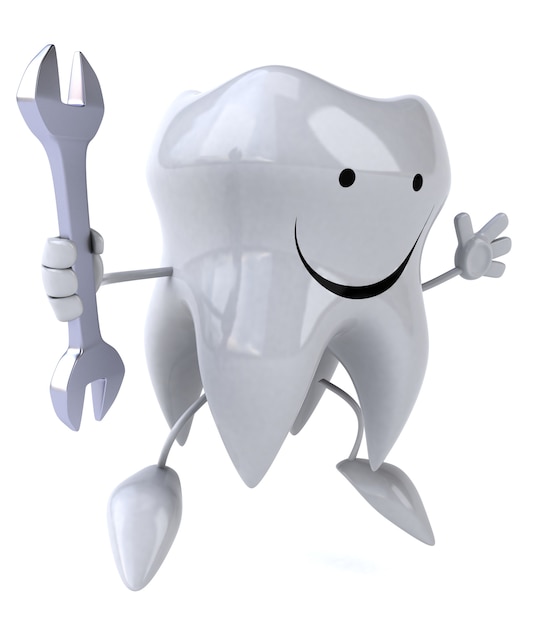 Animazione divertente del dente
