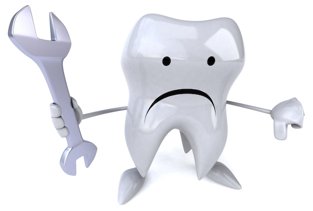 Animazione divertente del dente