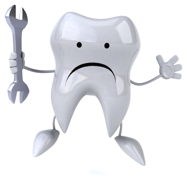 Animazione divertente del dente