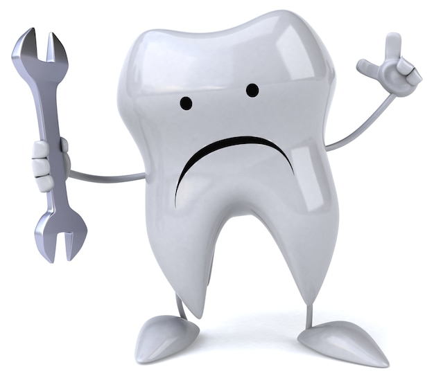 Animazione divertente del dente