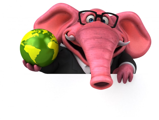 Animazione elefante rosa