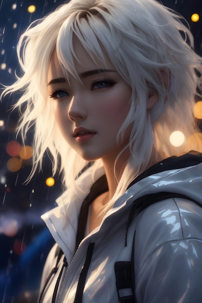 Anime girl in rain Anime girl Wallpaper Anime Fantasy Art Anime Illustration AI Generative