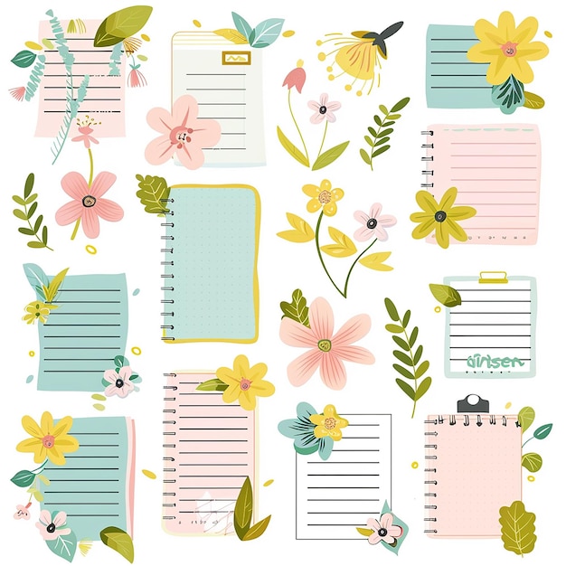Annuale giornaliero giornaliero scrapbook carina adesiva carina