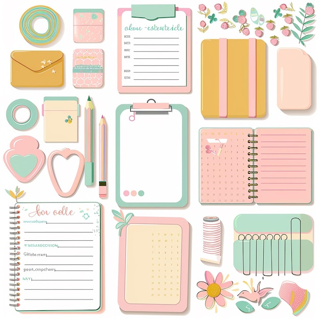 Annuale giornaliero giornaliero scrapbook carina adesiva carina