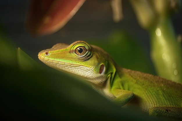 Anole verde agile