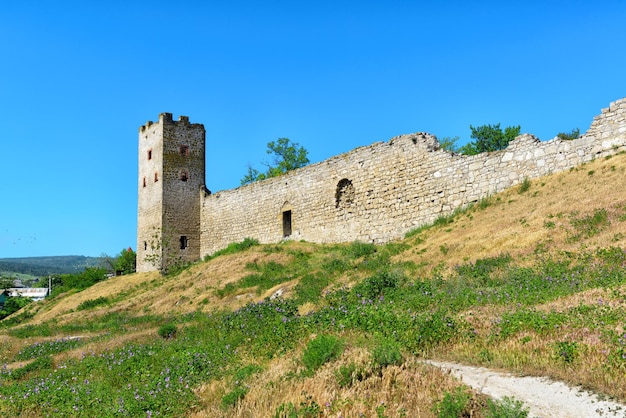 Antica fortezza genovese nella città di Feodosia Crimea