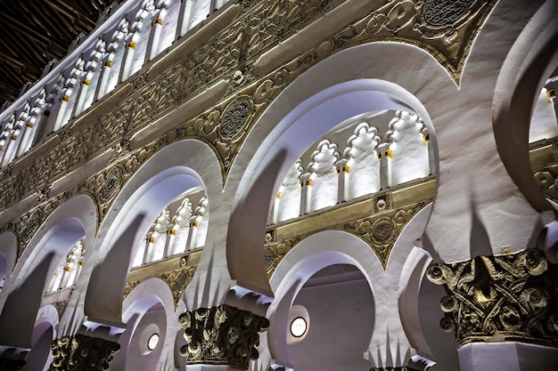 Antica sinagoga di Santa Mara la Blanca elementi interni, Toledo, Spagna